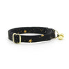 Rifle Paper Co® Cat Collar - "Noir" - Black & Gold Star Cat Collar / Breakaway Buckle or Non-Breakaway / Cat, Kitten + Small Dog Sizes