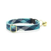 Cat Collar - "Blue Ridge Mountains" - Teal + Blue Plaid Cat Collar / Breakaway Buckle or Non-Breakaway / Cat, Kitten + Small Dog Sizes