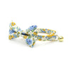 Bow Tie Cat Collar Set - "Camilla" - Blue & Yellow Floral Cat Collar w/ Matching Bowtie / Cat, Kitten, Small Dog Sizes