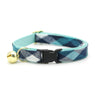 Bow Tie Cat Collar Set - "Blue Ridge Mountains" - Teal & Blue Plaid Cat Collar w/ Matching Bowtie / Cat, Kitten, Small Dog Sizes