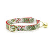 Bow Tie Cat Collar Set - "Pine & Berries" - Holiday Garland Cat Collar w/ Matching Bowtie (Removable)