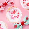 Pet Bandana - "Hey Cupcake - Mint" - Valentine's Day Cupcake Bandana for Cat + Small Dog / Birthday / Slide-on Bandana / Over-the-Collar (One Size)
