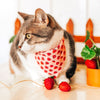 Pet Bandana - "Chocolate Strawberries" - Strawberry Bandana for Cat + Small Dog / Valentine's Day Cat Bandana / Slide-on Bandana / Over-the-Collar (One Size)