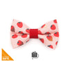 Pet Bow Tie - "Chocolate Strawberries" - Dipped Strawberry Bow Tie for Cats + Small Dogs (One Size) / Cat Bow Tie / Valentine's Day