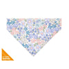 Pet Bandana - "Willow" - Light Pink, Blue & Purple Floral Bandana for Cat Collar or Small Dog Collar / Slide-on Bandana / Over-the-Collar (One Size)