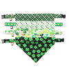 Pet Bandana - "Emerald Isle" - Green Plaid Bandana for Cat + Small Dog / Slide-on Bandana / Over-the-Collar (One Size)