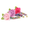 Rifle Paper Co® Pet Bandana - "Ophelia" - Pink Floral Bandana for Cat + Small Dog / Slide-on Bandana / Over-the-Collar (One Size)