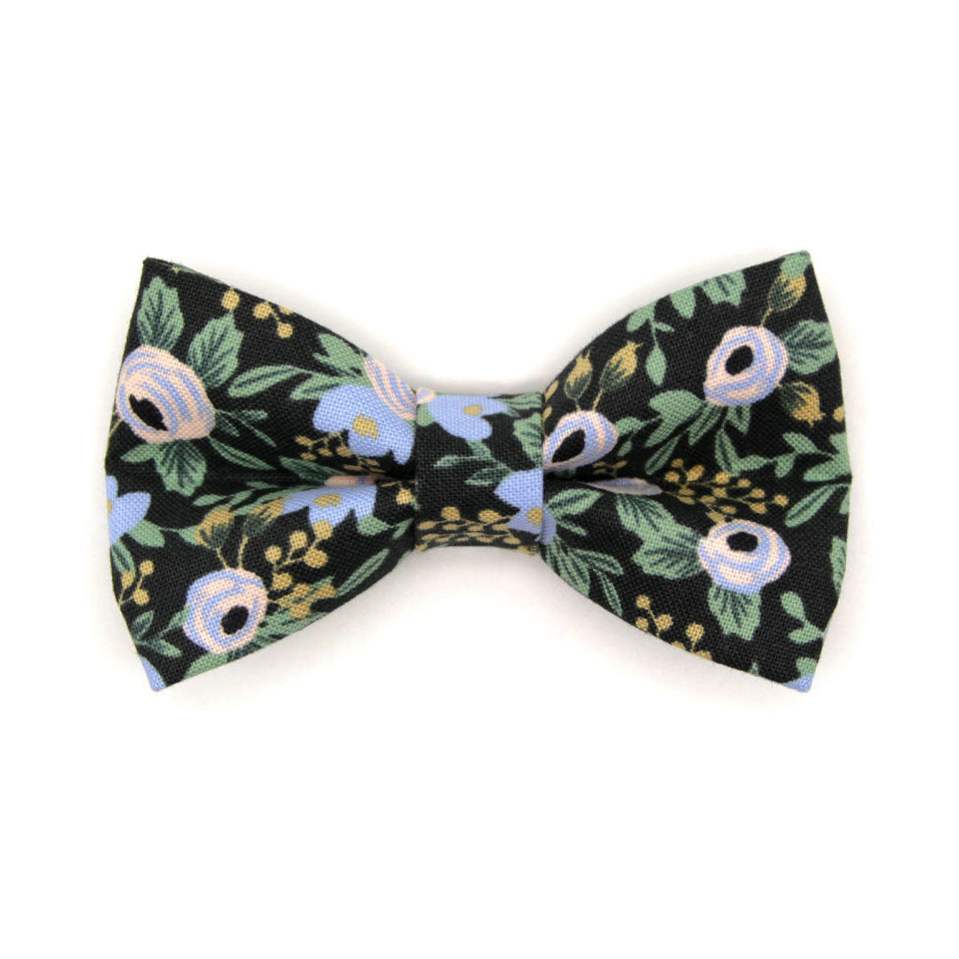 Rifle Paper Co® Cat Collar - "Belladonna" - Floral Black Cat Collar / Breakaway Buckle or Non-Breakaway / Cat, Kitten + Small Dog Sizes