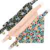 Rifle Paper Co® Cat Collar + Flower Set - "Belladonna" - Black Floral Cat Collar w/ Ivory Felt Flower (Detachable)