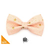 Rifle Paper Co® Pet Bow Tie - "Blush Etoile" - Gold Stars on Peach Bow Tie for Cat / Wedding / For Cats + Small Dogs (One Size)