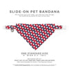 Patriotic Cat Bandana - "Americana" - Stars & Stripes Bandana for Cat + Small Dog / Independence Day / Slide-on Bandana / Over-the-Collar (One Size)