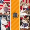 Cat Bow Tie - "Americana" - Stars & Stripes Bowtie for Cat / Independence Day, 4th of July, Patriotic / Fits Cats + Small Dogs (One Size)