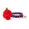 Cat Collar - "Patriotic Paws" - Red White & Blue Fourth of July Cat Collar / Independence Day / Breakaway Buckle or Non-Breakaway / Cat, Kitten + Small Dog Sizes