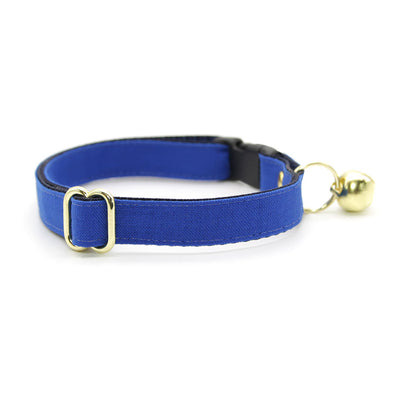 Cat Collar - "Color Collection - Cobalt Blue" - Solid Color Blue Cat Collar / Wedding / Breakaway Buckle or Non-Breakaway / Cat, Kitten + Small Dog Sizes