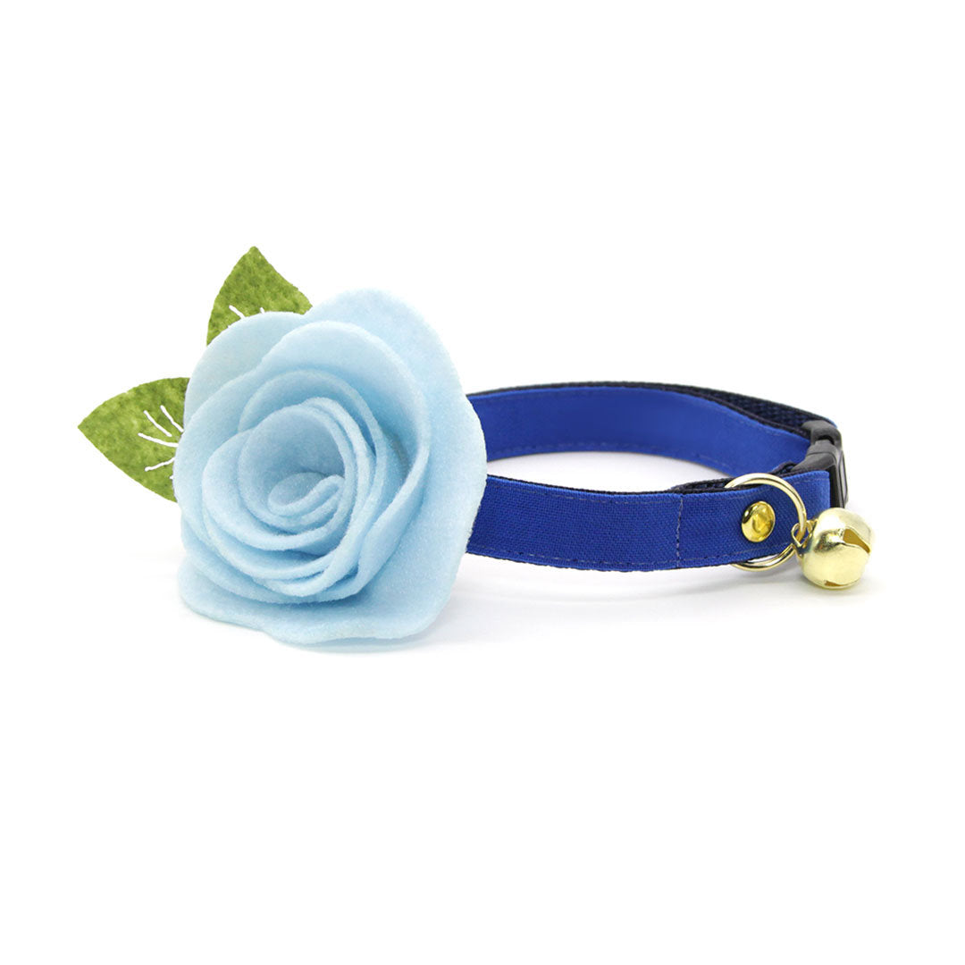 Cat Collar - "Color Collection - Cobalt Blue" - Solid Color Blue Cat Collar / Wedding / Breakaway Buckle or Non-Breakaway / Cat, Kitten + Small Dog Sizes