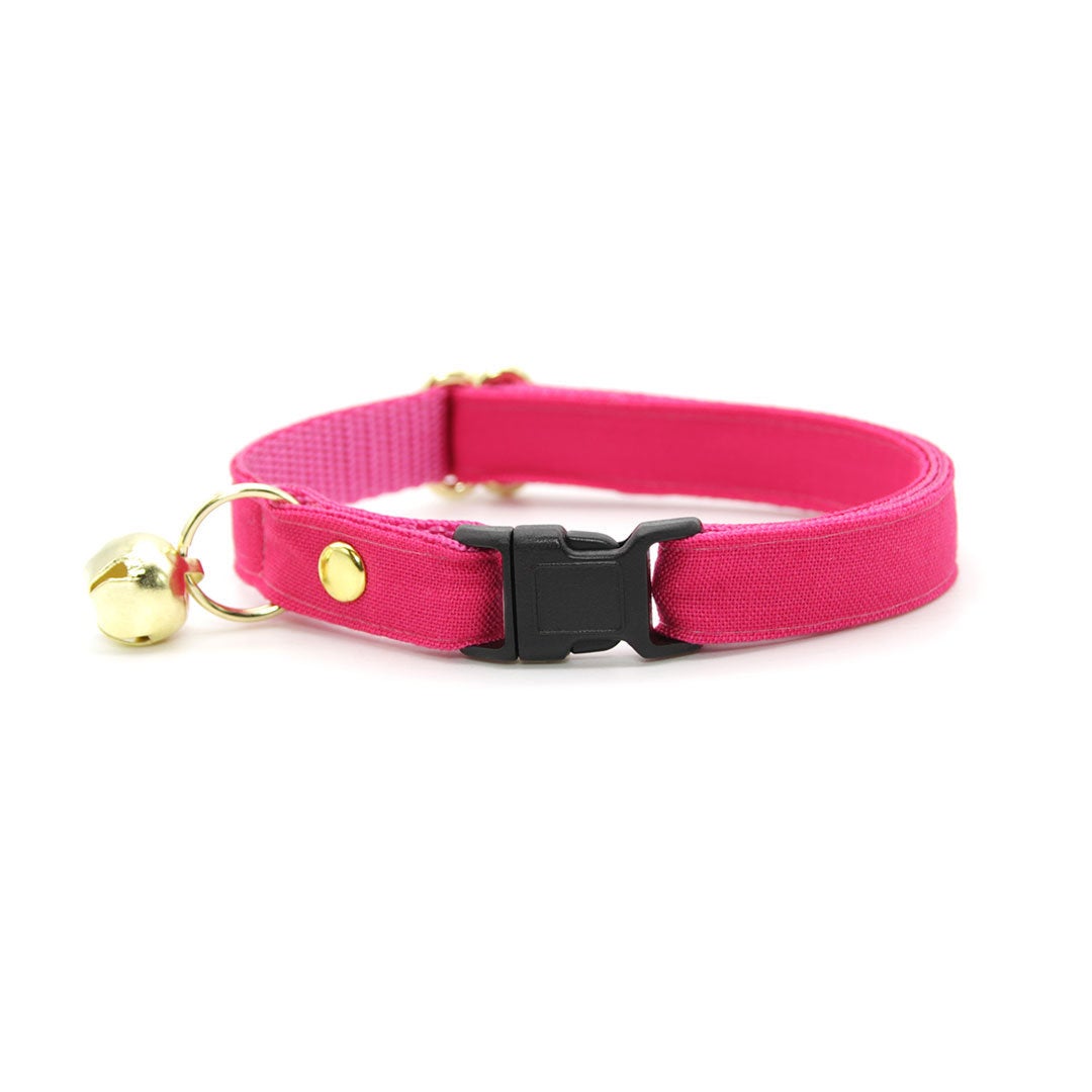 Cat Collar + Flower Set - Color Collection - Fuchsia Pink