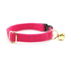 Cat Collar - "Color Collection - Fuchsia Pink" - Solid Color Pink Cat Collar / Magenta, Wedding / Breakaway Buckle or Non-Breakaway / Cat, Kitten + Small Dog Sizes
