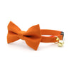 Cat Collar - "Color Collection - Orange" - Solid Color Orange Cat Collar / Wedding / Breakaway Buckle or Non-Breakaway / Cat, Kitten + Small Dog Sizes
