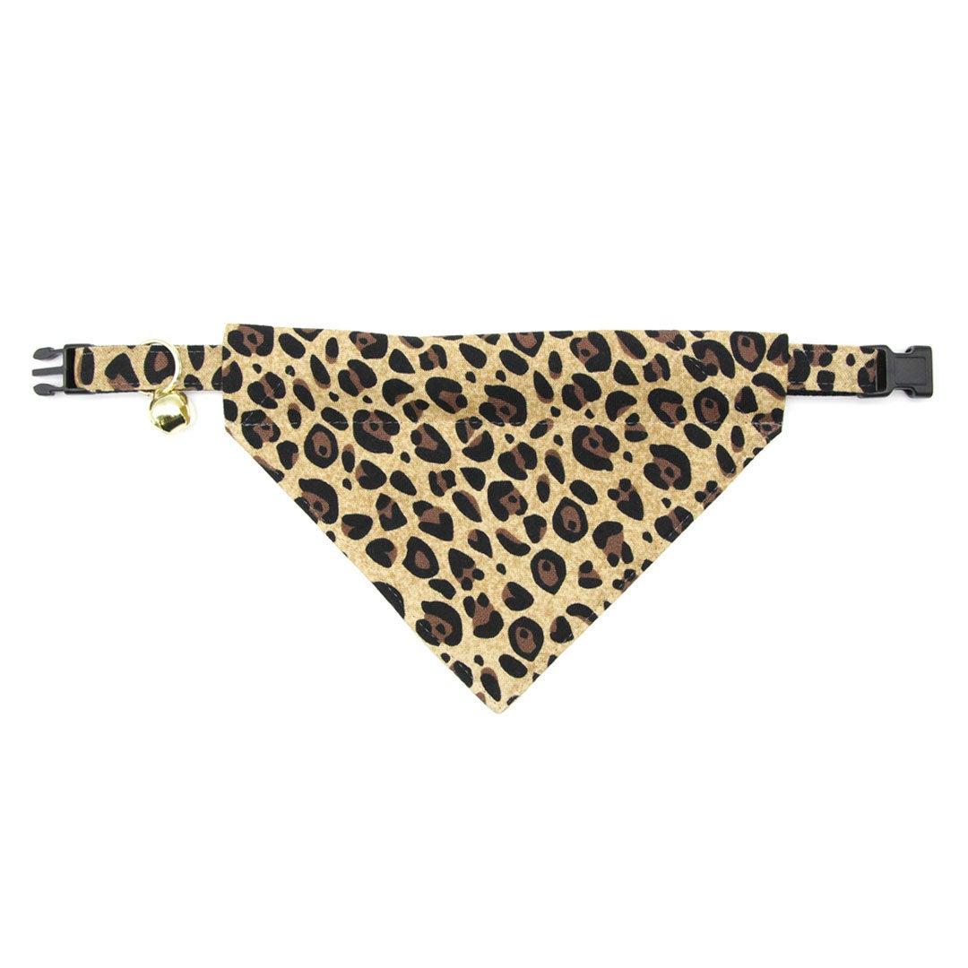 Cat Collar - "Safari" - Animal Print Cat Collar / Leopard, Cheetah, African Exotic Cat / Breakaway Buckle or Non-Breakaway / Cat, Kitten + Small Dog Sizes