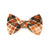 Pet Bow Tie - "Ember" - Black & Orange Plaid Cat Bow Tie / For Cats + Small Dogs (One Size)