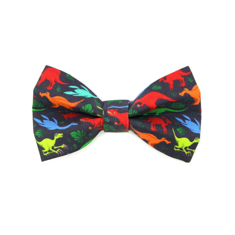 Pet Bow Tie - "Dinosaurus Rex" - Colorful Dinosaur Cat Bow Tie / For Cats + Small Dogs (One Size)
