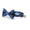 Bow Tie Cat Collar Set - "Pikes Peak" - Blue Plaid Cat Collar w/ Matching Bowtie / Cat, Kitten, Small Dog Sizes