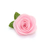 Cat Collar + Flower Set - "Velvet - Candy Pink" - Carnation Pink Velvet Cat Collar w/ Baby Pink Felt Flower (Detachable)