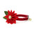 Cat Collar + Flower Set - "Velvet - Garnet Red" - Holiday Red Velvet Cat Collar + Specialty Christmas Red Poinsettia Felt Flower (Detachable)