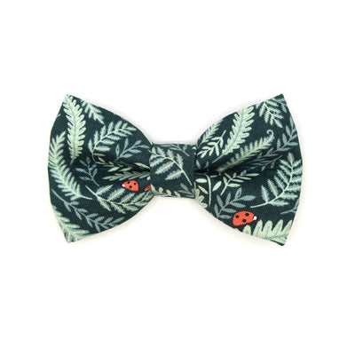 Pet Bow Tie - "Eden" - Dark Green & Sage Botanical Cat Bow Tie / For Cats + Small Dogs (One Size)