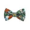 Pet Bow Tie - "Meadow" - Rifle Paper Co® Dark Green Botanical Floral Cat Bow Tie / For Cats + Small Dogs (One Size)