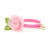 Cat Collar + Flower Set - "Velvet - Candy Pink" - Carnation Pink Velvet Cat Collar w/ Baby Pink Felt Flower (Detachable)