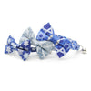 Pet Bow Tie - "Star of David" - Blue & Silver Hanukkah Cat Bow Tie / Jewish, Chanukah / For Cats + Small Dogs (One Size)