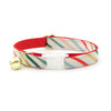 Bow Tie Cat Collar Set - "Merry Stripes" - Rifle Paper Co® Christmas Festive Striped Cat Collar w/ Matching Bowtie / Holiday / Cat, Kitten, Small Dog Sizes
