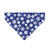 Pet Bandana - "Shimmering Snowflakes - Blue" - Silver & Blue Holiday Bandana for Cat + Small Dog / Winter Solstice / Slide-on Bandana / Over-the-Collar (One Size)