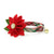 Cat Collar + Flower Set - "Birchwood" - Holiday Red & Green Plaid Cat Collar + Specialty Christmas Red Poinsettia Felt Flower (Detachable)