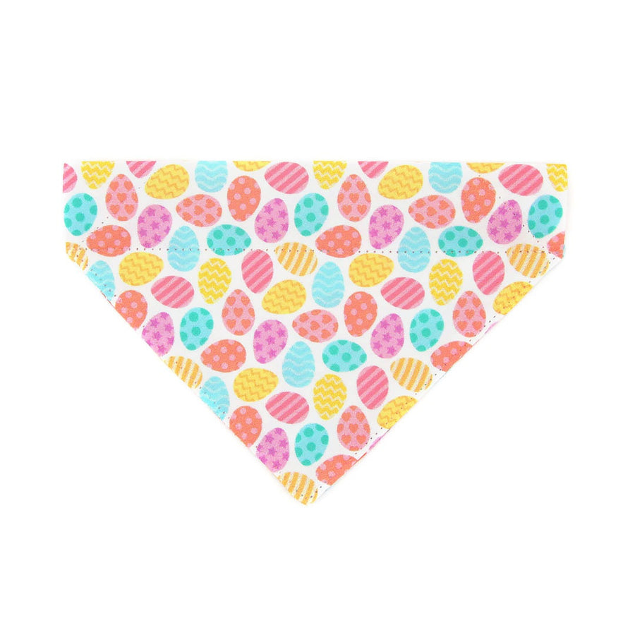 Pet Bandana - "Candy Eggs" - Colorful Easter Eggs Bandana for Cat + Small Dog / Easter / Slide-on Bandana / Over-the-Collar (One Size)