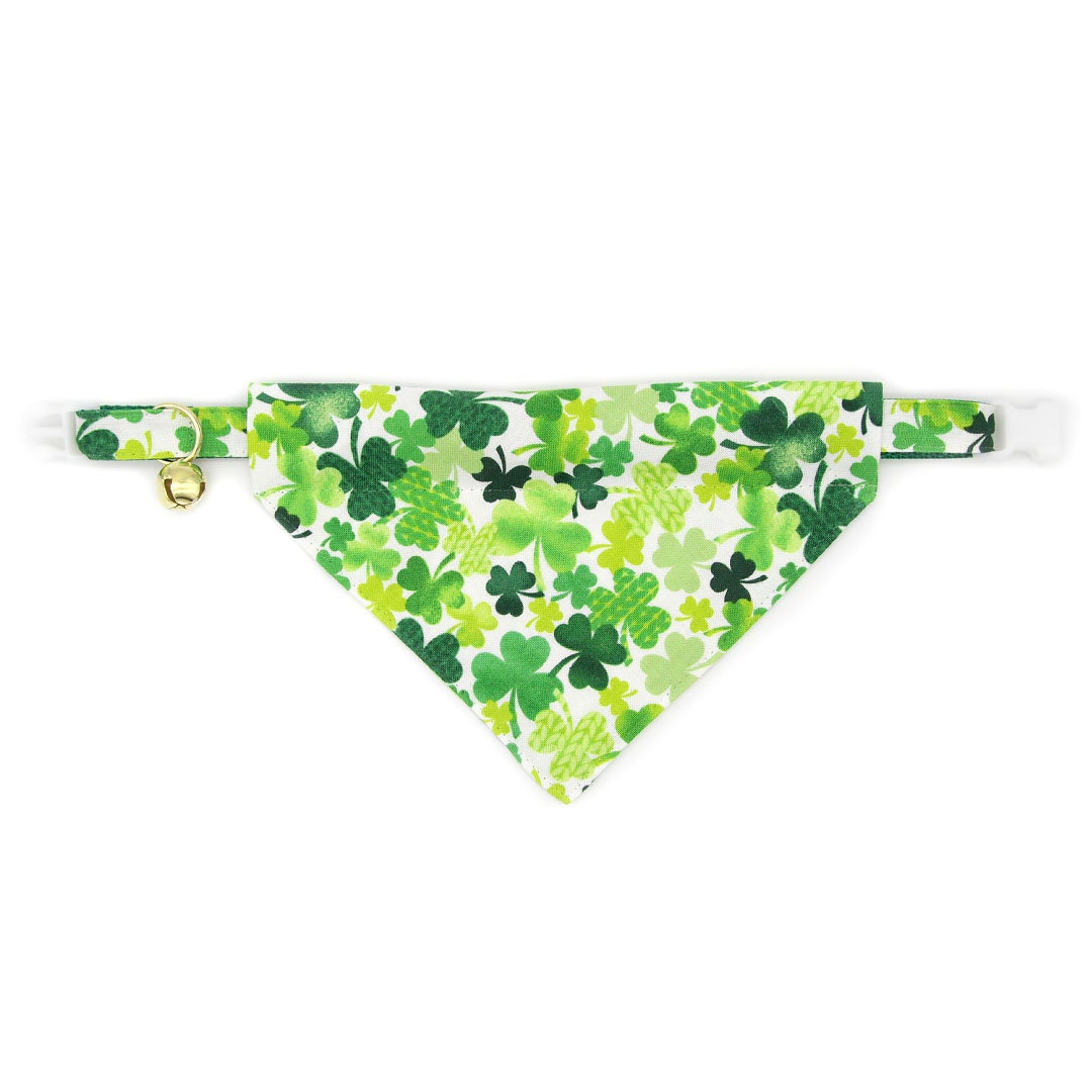 Cat Collar - "Shamrock Spirit" - St. Patrick's Day Cat Collar / Breakaway Buckle or Non-Breakaway / Cat, Kitten + Small Dog Sizes