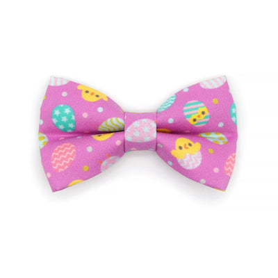 Bow Tie Cat Collar Set - "Just Hatched" - Baby Chicks + Easter Eggs Cat Collar w/ Matching Bowtie / Easter / Cat, Kitten, Small Dog Sizes