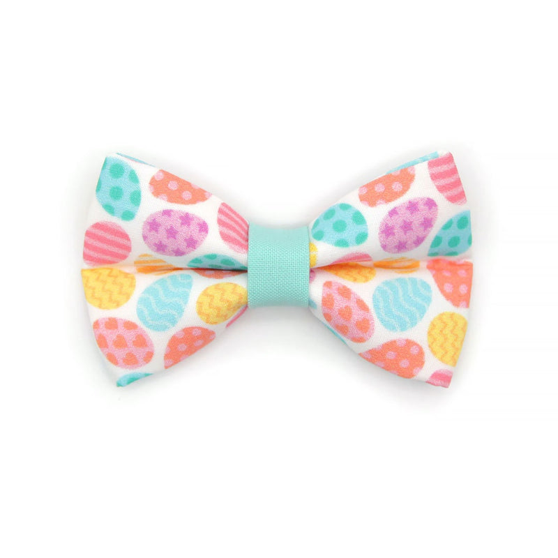 Pet Bow Tie - "Candy Eggs" - Colored Easter Eggs Cat Bow Tie / Easter / For Cats + Small Dogs (One Size)