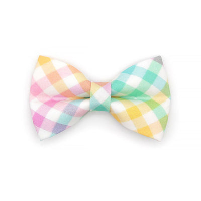 Pet Bow Tie - "Dawn" - Pastel Plaid Cat Bow Tie / Easter, Spring, Summer / For Cats + Small Dogs (One Size)