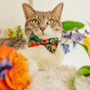 Bow Tie Cat Collar Set - "Stevie" - Rifle Paper Co® Black Floral Cat Collar w/ Matching Bowtie / Cat, Kitten, Small Dog Sizes
