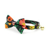 Bow Tie Cat Collar Set - "Stevie" - Rifle Paper Co® Black Floral Cat Collar w/ Matching Bowtie / Cat, Kitten, Small Dog Sizes