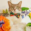 Bow Tie Cat Collar Set - "Stevie" - Rifle Paper Co® Black Garden Cat Collar w/ Matching Bowtie / Cat, Kitten, Small Dog Sizes