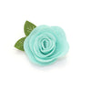 Cat Collar + Flower Set - "Wild Strawberry - Mint" - Liberty of London® Jade Floral Cat Collar w/ Mint Felt Flower (Detachable)