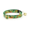 Bow Tie Cat Collar Set - "Jungle Vibes" - Tropical Rainforest Green Cat Collar w/ Matching Bowtie / Nature, Safari, Animals / Cat, Kitten, Small Dog Sizes