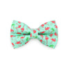 Pet Bow Tie - "Flamingo Palms - Aqua" - Mint Green Tropical Cat Bow Tie / Summer / For Cats + Small Dogs (One Size)