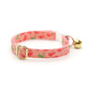 Bow Tie Cat Collar Set - "Flamingo Palms - Coral Pink" - Tropical Cat Collar w/ Matching Bowtie / Summer, Beach / Cat, Kitten, Small Dog Sizes