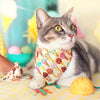 Pet Bandana - "Ice Cream Party" - Dessert Bandana for Cat + Small Dog / Summer, Food, Birthday / Slide-on Bandana / Over-the-Collar (One Size)