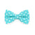 Pet Bow Tie - "Polka Dot - Aqua" - Glow In the Dark Turquoise Cat Bow Tie / Wedding, Birthday / For Cats + Small Dogs (One Size)