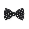 Pet Bow Tie - "Polka Dot - Black" - Glow In the Dark Black Cat Bow Tie / Wedding, Birthday, Party, Black Tie, New Year's / For Cats + Small Dogs (One Size)